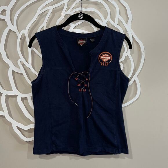 Harley Davidson sleeveless top - Picture 1 of 5